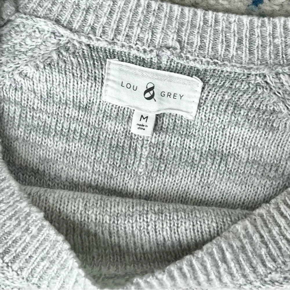 Lou & Grey Light Gray Tunic High-Low Sweater Size M